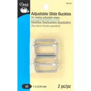 Dritz Adjustable Slide Buckle 1" 2/Pkg Nickel