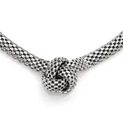 Sterling Silver Ruthenium-Plated Necklace W/2In Ext