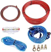 Car Amplifier Wiring Kit Subwoofer Installation Audio Wire Kit 8ga Power Cables Metal Pvc Sound Enhancement