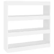 vidaXL Book Cabinet/Room Divider White Storage Cabinet Bookcase Shelf Rack