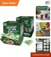 Natural Stevia Sweetener Packets - Zero Calories & Sugar Alternative - 200 Count