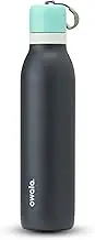 Owala FreeSip Twist Insulated Stainless Steel Water Bottle with Straw for Sports and Travel, BPA-Free, 24-oz, Blue/Grey (Foggy Tide)