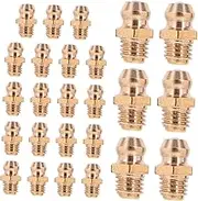 LOPUNER 25pcs Grease Fittings Kit Straight Nozzles for Automotive Mechanical Industrial Use Multi Purpose Grease Fitting Assortment