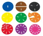 Plastic Printed Fraction Circles Learning Can Be Fun