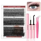 320Pcs DIY Lash Extension Kit Individual Lashes Cluster D Curl Eyelash Makeup AU
