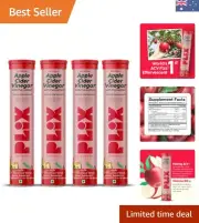 THE PLANT FIX Apple Cider Vinegar Effervescent Tablets with The Mother 700mg ...