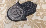 Sandstone Hamsa Incense Holder