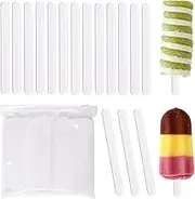 qoupln 60 Pieces Acrylic Cakesicle Popsicle Sticks 4.5inch Mini Acrylic Mirror Sticks Ice Pop Sticks Mirror Popsicle Ice Cream Sticks Clear Acrylic Popsicle Sticks for Candy Ice Creamsicle