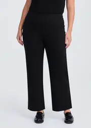 [Virtuelle] Taking Shape The Travel Wide Leg Jean Size 16 in Black, Cotton - Plus Size Women's Clothing Black