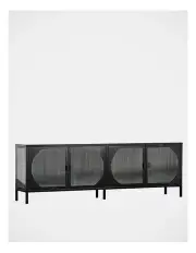 [Cooper & Co] Eve 160cm Modern Metal TV Unit in Black