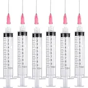 10ML/CC Ink Filling Syringe with Measurement and Blunt Needle Tip for Fountain Pen, Computer Printer (6pcs)