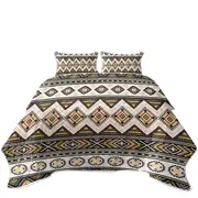 Brown and Beige Aztec Coverlet