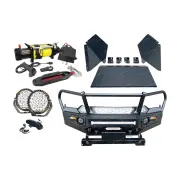 4X4FORCE Premium Armor 3 Loop Bumper Bullbar Lights Winch for Isuzu D-Max 21-23