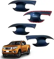 X-CAR Matt Black Door Bowl Inserts Cover Protector for Navara D23 NP300 2015-2025