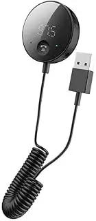 GAOHOU USB Bluetooth 5.0 Wireless Car FM Transmitter Aux Stereo Audio Receiver Adapter Black