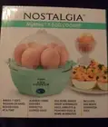 Nostalgia Mymini 7- Egg Cooker TEAL * NIB * Med. Hard or Boiled Eggs Omelets