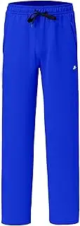 [DEVOROPA] Boys Sweatpants Open Bottom Water Resistant Youth Kids Track Athletic Running Pants Straight Leg Zipper Pockets