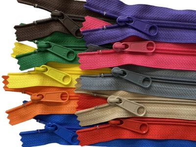 10pcs YKK #4.5 30" Handbag or Purse Bulk Zipper with Extra-Long Pull Made In USA