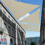 TANG 24' x 24' x 24' Sun Shade Sail Triangle Shade Canopy Patio Cover UV Bloc