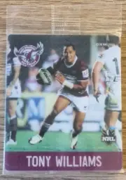 NRL 2011 Samboy Swapz Tazo ~ Tony Williams ~ Manly Warringah Sea Eagles ~ B43/64