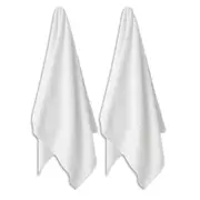 2PK ESPRIT Isle 600 GSM Cotton Textured Soft Bathroom Hand Drying Towel White