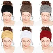 Messen Unisex Stretch Dreadlocks Band Wide Headband Large African Wide Head Wraps Turbans Spandex Dreadlocks Tube Open End Elastic Hair Cover