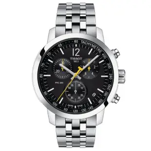 【TISSOT 天梭 官方授權】PRC200 CHRONOGRAPH 三眼計時腕錶 / 43mm 母親節 禮物(T1144171105700)