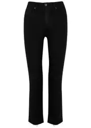Paige Jacqueline Transcend Black Straight-leg Jeans - W30 W30