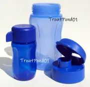 TUPPERWARE Eco Bottles Set 2 Small Mini Sports 90mL + 310mL Royal Blue Flip Top