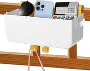 Bedside organizer, organizer container with hooks for cabinet container, bed organizer storage basket for books, phone, glasses, remote control