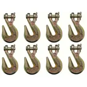 8 G70 3/8" Clevis Grab Hooks for Wrecker Tow Chain Flatbed Trailer Tie-Down