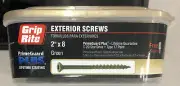 Grip Rite P2ST1 #8 x 2” Exterior Star Drive Screws, Green (1 Lb Tub)