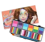 Face Paint Kit - Face And Body Paint | Kids Face Painting Kit | 12 Color Water Based Face Painting Kit | Makeup Palette Art Painting | Face Paint Kit Costume Makeup Palette For Cosplay, Parties