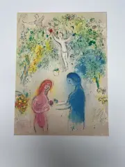 Marc Chagall Daphnis and Chloe " Daphnis and Chloe " Vintage Offset Lithograph