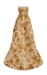 [Monique Lhuillier] Strapless Ball Gown High-Low Hem