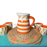 Lang Prima Easter Carrot Patch Theme Juice Pitcher Coffee Mug Jute Placemat Set
