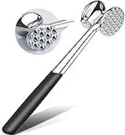 Heavy Duty Meat Tenderizer - Double Sided Meat Mallet & Pounder Tool, Rust Proof Zinc Alloy Kitchen Hammer with Ergonomic Rubber Handle for Tenderizing Steak, Beef, Chicken, Pork