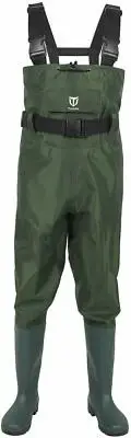 Bootfoot Chest Wader, 2-Ply Nylon/PVC Waterproof Fishing & Hunting Waders
