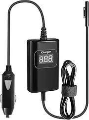 Surface Laptop Pro Car Charger 65W 15V/4A Compatible With Surface Pro X/9/8/7/6/5/4/3 Surface Laptop 1/2/3/4 Surface Go1/2 Surface Laptop 1/2/3 Charger Surface Book 1/2/3 Car Charger