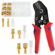 SN-48B Crimp Plier Tool + 600Pcs Female Spade Terminals Set 2.8mm/4.8mm/6.3mm C#