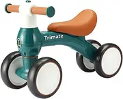 Trimate Baby Walker Balance Bike, Green - Perfect Ride-On Toy for 1-Year-Olds, with 4 Wheels, Ideal for Boys and Girls (12-24 Months)