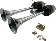Car Rocket Launcher Air Horn Dedicated Forsustaining Sound and Ear Protection Air Brake 12V 24V Universal Stainless Steel Gas Tank