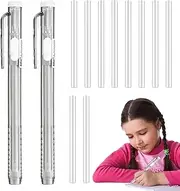 Retractable Mechanical Eraser Pen,Pen Style Eraser Refills Pencil Erasers - 10 Retractable Refills Included, Portable for -Artists, Drawing, Drafting, Painting