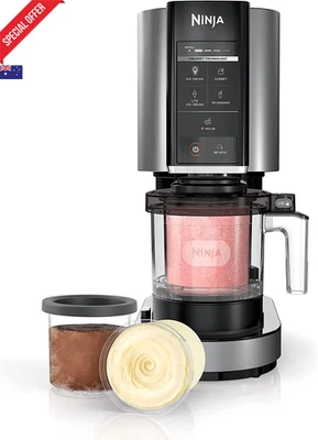 Creami NC300ANZ Ice Cream Maker Frozen Dessert Machine w/ 3 Tubs Cloud Silver