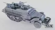 1/72 WW2 American M3A2 With Figures. Painted Resin. 2900 models on offer