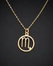 14K Italian Gold Scorpio Zodiac Necklace