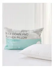 [Heritage] Duck Down and Feather Pillow in White