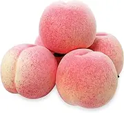 Artificial Juicy Peaches Simulation Fake Fruits Peaches with Leaf Photo Props Home Decoration X 5Pcs
