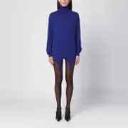 [Saint Laurent] Electric blue turtleneck with garter XS Blue