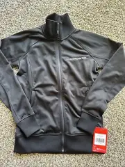 The North Face Ladies Tech Full-Zip Fleece Jacket Black Company Logo Meta NWT